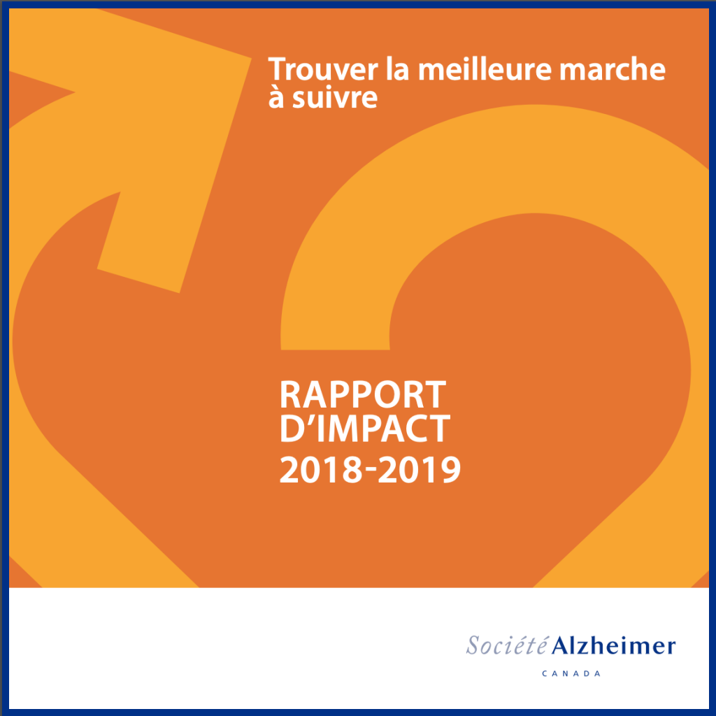 Le rapport d'impact 2018-19 de la Société Alzheimer du Canada - couverture