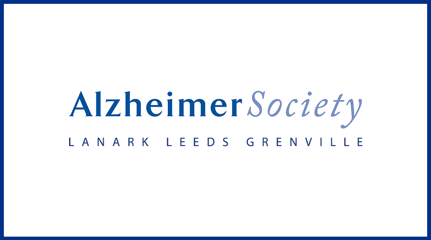 Alzheimer Society of Lanark Leeds Grenville wordmark and identifier.