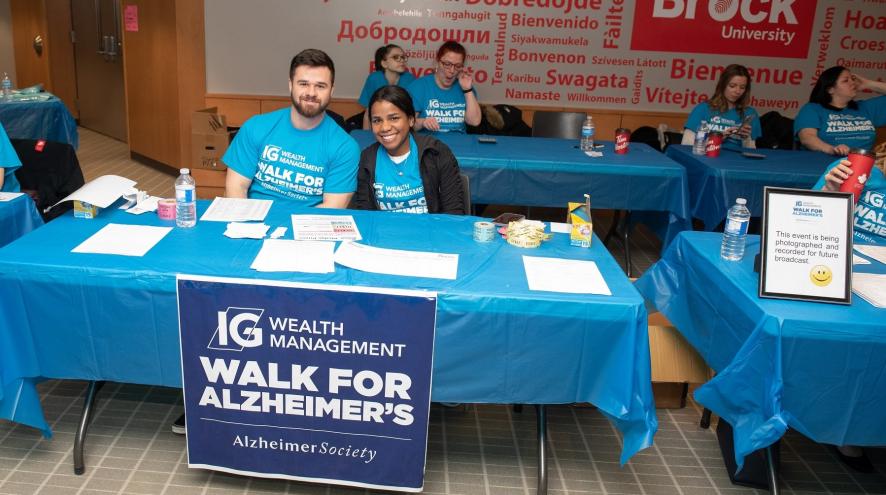 Volunteers at the IG Wealth Management Walk for Alzheimer's in Niagara Region.