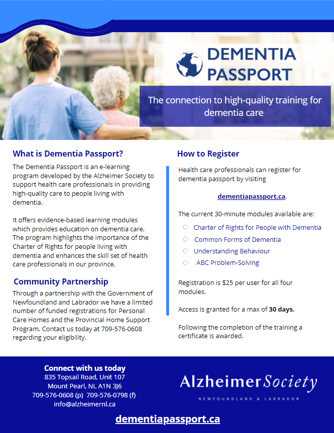 Dementia passport about and how to register