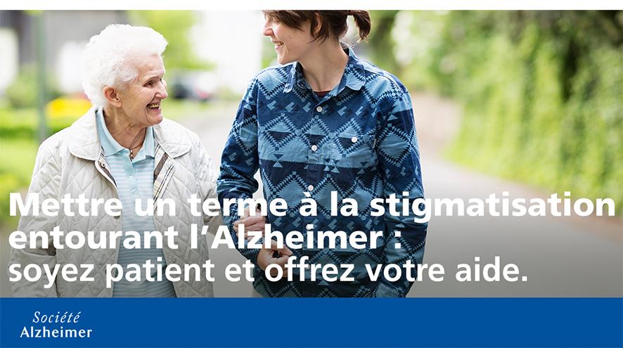 Mettre un terme à stigmatisation entourant l'Alzheimer : soyez patient et offrez votre aide.