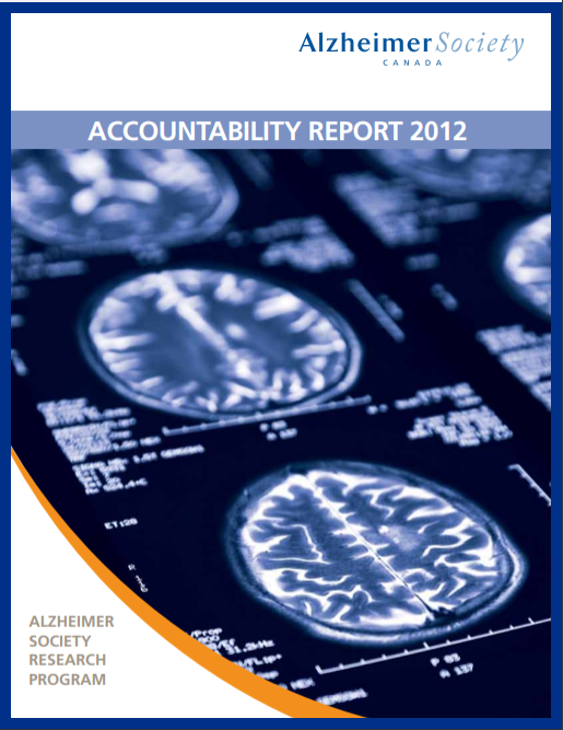 Alzheimer Society Research Program Accountability Report 2011-2012 - cover
