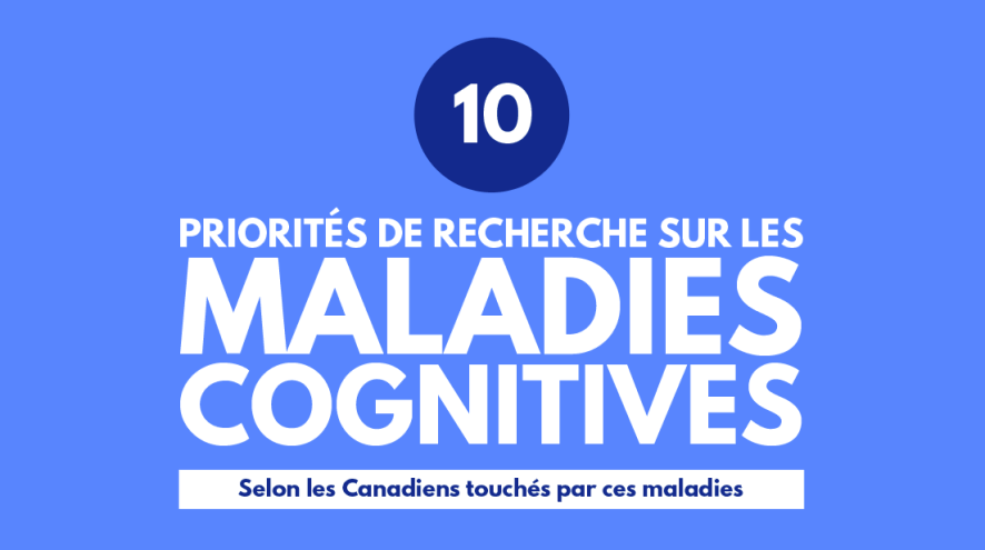 10 priorités de recherche sur les maladies cognitives selon les Canadiens touchés par ces maladies.