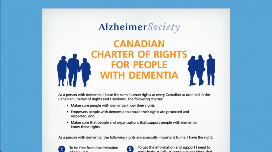 Canadian Charter of Rights for People with Dementia (thumbnail).