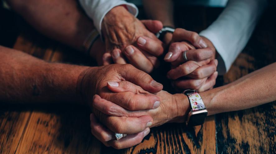 Hands on table